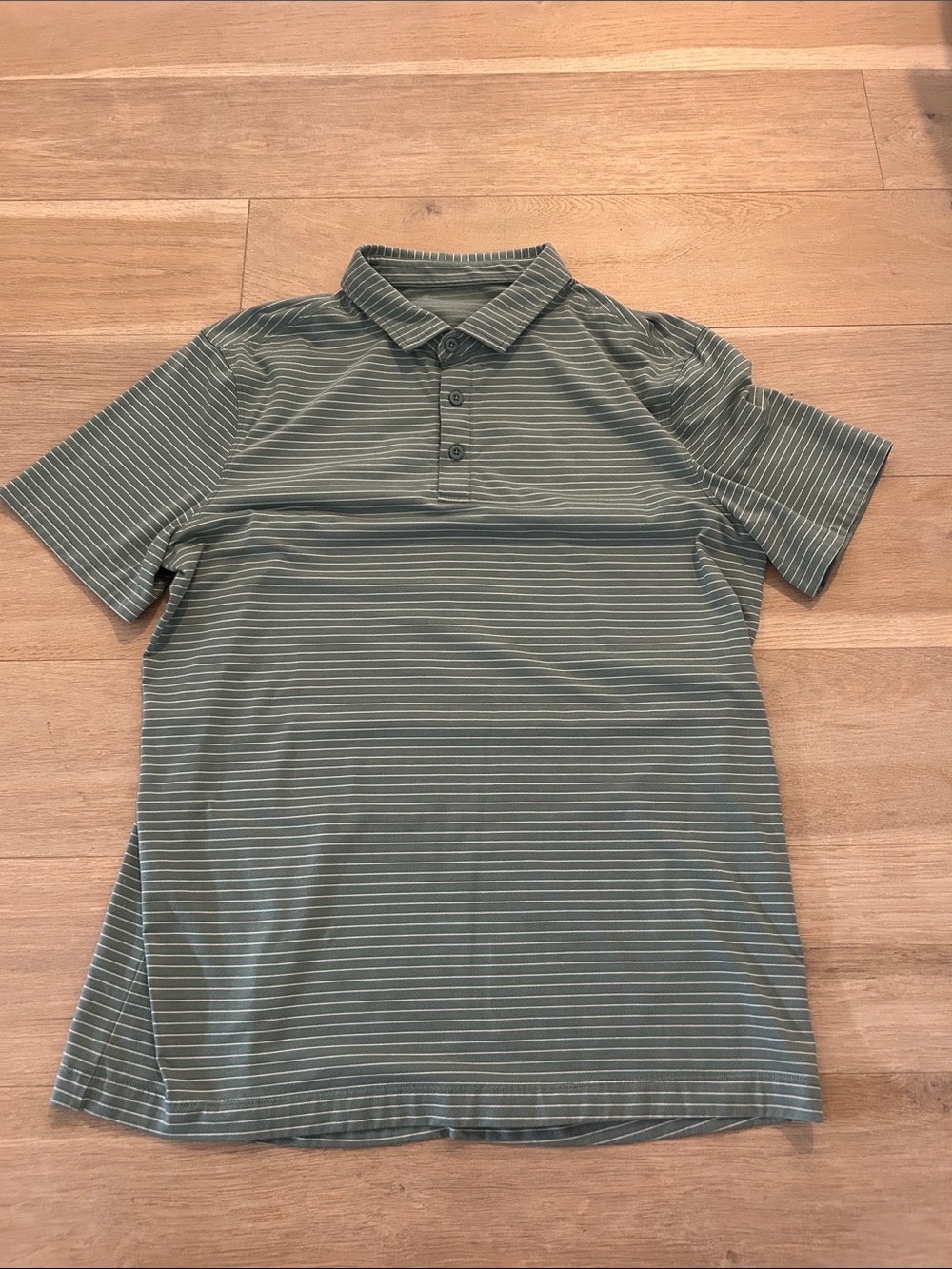 Men's lululemon Green Striped Polo Shirt